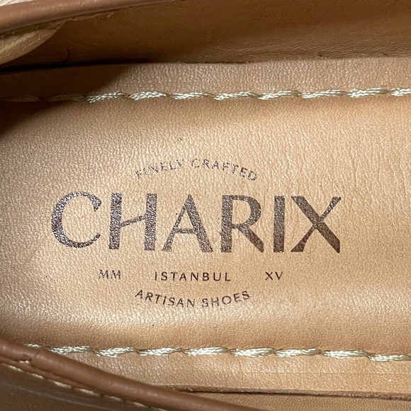 Charix Classic Artisan Leather Slip On Flats Shoes Camel Size 7 US 37 EU Travel - Picture 8 of 16